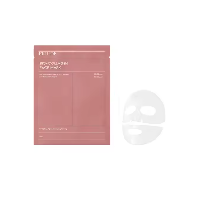 Masque au collagène, une unité, emballage rose, pour une hydratation profonde