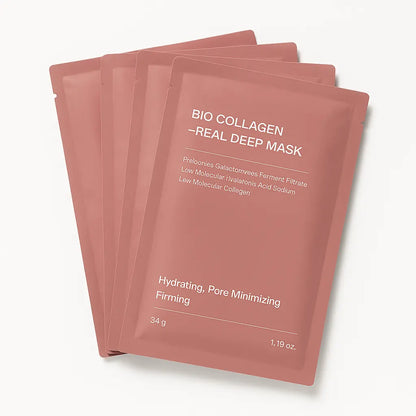 Lot de masques visage en tissu au collagène AYLI® présenté sous forme de plusieurs sachets Collagen Beauty Mask