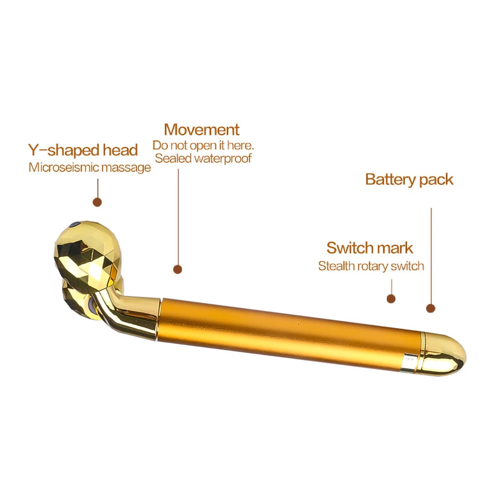 3D Roller Massager Facial Lifting Massager Skincare 360 Rotate Eye Massage Instrument Electric Vibrating Beauty Relaxation Tool