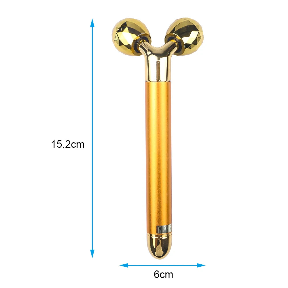 3D Roller Massager Facial Lifting Massager Skincare 360 Rotate Eye Massage Instrument Electric Vibrating Beauty Relaxation Tool