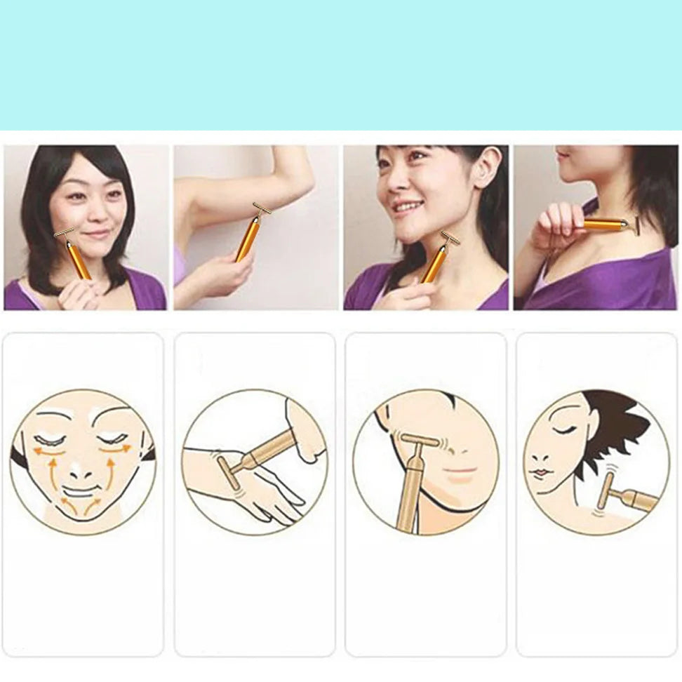 3D Roller Massager Facial Lifting Massager Skincare 360 Rotate Eye Massage Instrument Electric Vibrating Beauty Relaxation Tool