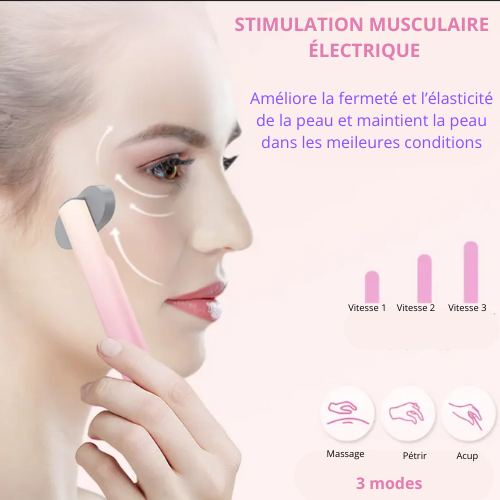 appareil de rajeunissement, thérapie par LED, massage, vibration par micro-courant, idée cadeau, noël, améliore la fermeté et l'élasticité de la peau