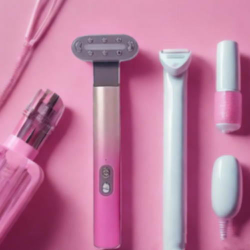 appareil de beauté pour entretenir la qualité de la peau du visage, allie plusieurs fonctions, massage avec micro courants, doux, ledthérapie, détend le visage favorise l'absorption des soins,