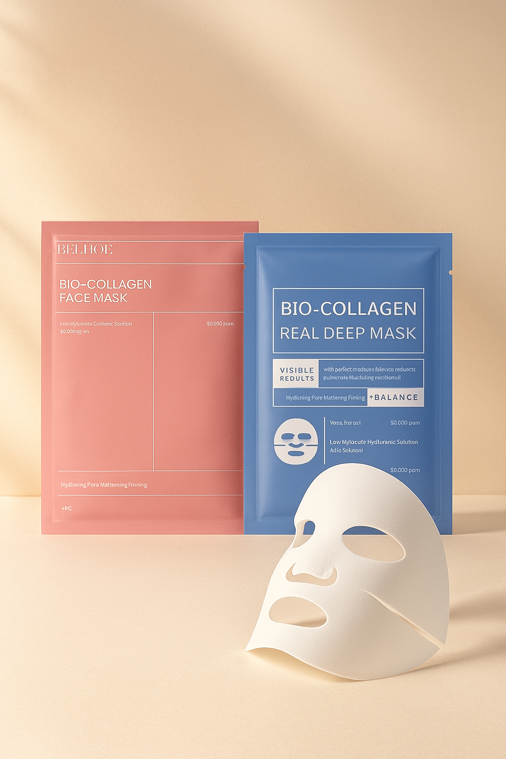 Duo de masque au collagène, hydrate profondément la peau 
