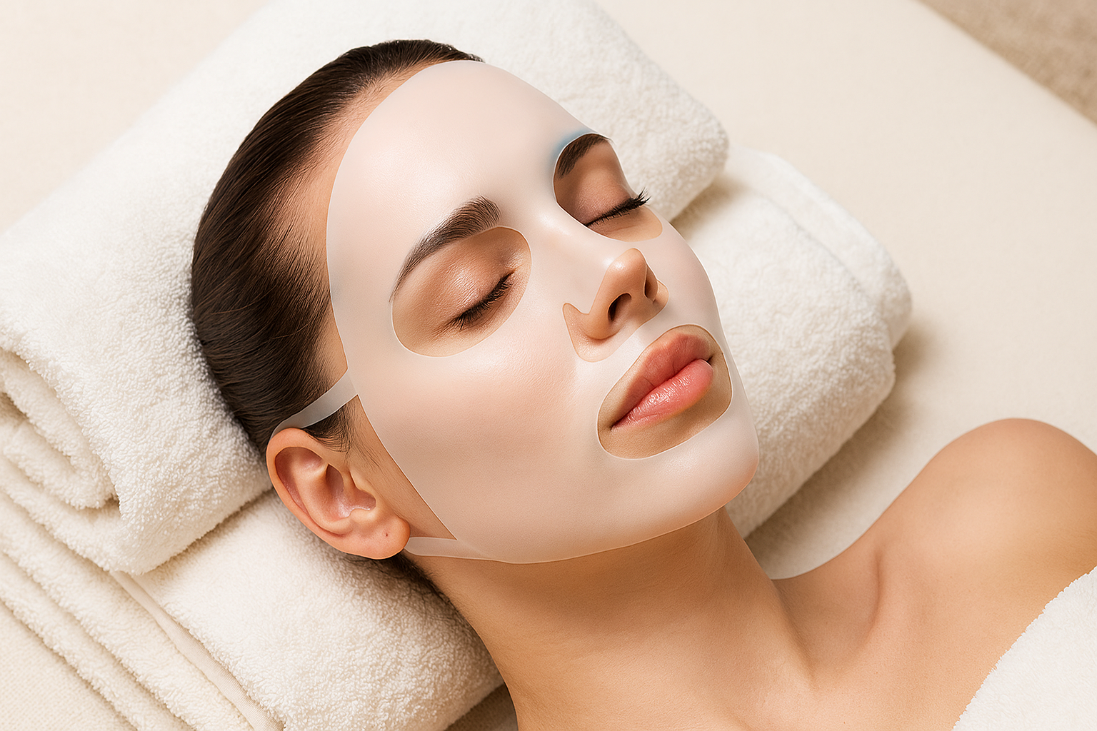 Masque facial en silicone réutilisable hydratant