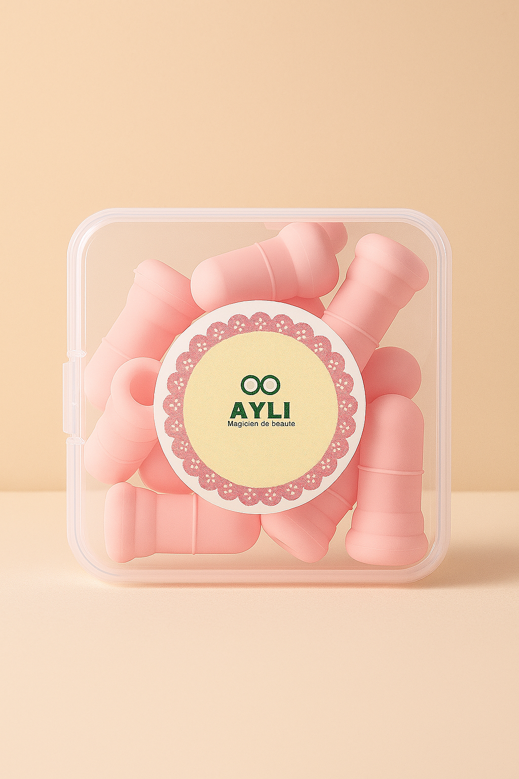 Set de ventouses en silicone , 12 unités roses, pour massage facial, améliorant la circulation sanguine et offrant une peau plus pulpeuse